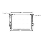 Radiador de motor AVA COOLING BW2144