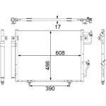 Condensator, airconditioning MAHLE AC 475 001S