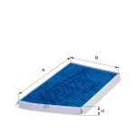 Innenraumluftfilter mit Aktivkohle HENGST Blue.care FILTER E970LB