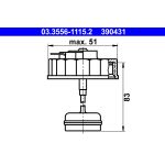 Tapa, depósito de líquido de frenos ATE 03.3556-1115.2