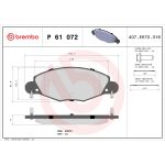 Bromsbeläggssats, skivbroms BREMBO P 61 072
