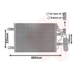 Condensador, sistema de ar condicionado VAN WEZEL 37015394
