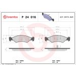 Jogo de pastilhas de travão, travão de disco BREMBO P 24 016