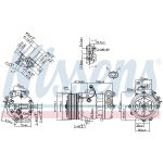 Airconditioning compressor NISSENS 890388