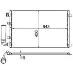 Condensator, airconditioning MAHLE AC 604 001S