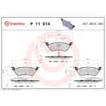 Levyjarrun jarrupalasarja BREMBO P 11 014