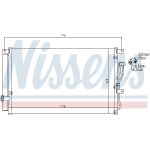 Condensatore, impianto di climatizzazione NISSENS 940211