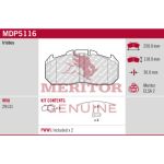 Jeu de plaquettes de frein, frein à disque MERITOR MDP5116