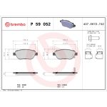 Juego de pastillas de freno, freno de disco BREMBO P 59 052