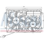 Ventilador, refrigeración de motor NISSENS 85643