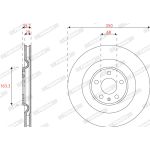 Bromsskiva FERODO DDF2661C, 2 Stycke