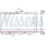 Radiador, refrigeración del motor NISSENS 64718