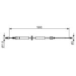 Cavo di trazione, freno di stazionamento BOSCH 1 987 482 432