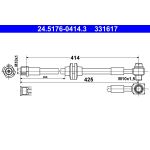 Tubo flessibile del freno ATE 24.5176-0414.3
