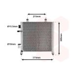 Condensador, sistema de ar condicionado VAN WEZEL 37005342