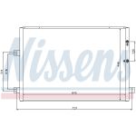 Condensatore, impianto di climatizzazione NISSENS 94787