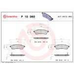 Bromsbeläggssats, skivbroms BREMBO P 10 060