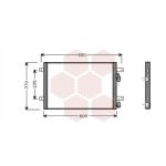 Condensator, airconditioning VAN WEZEL 58005153