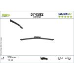 Wischblatt VALEO Silencio 574592, 380mm, Hinten, 1 Stück
