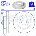 Disco de travão DELPHI BG5191C
