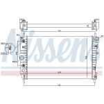 Radiatore, raffreddamento motore NISSENS 66701