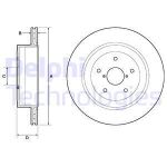 Remschijf DELPHI BG4775C achter, geventileerd, 2 stuk