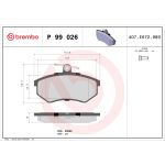 Bromsbeläggssats, skivbroms BREMBO P 99 026