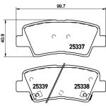 Jeu de plaquettes de frein BREMBO P 30 101