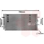 Condensador, sistema de ar condicionado VAN WEZEL 03005297