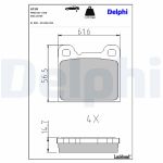 Remblokset DELPHI LP0018, achter