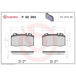 Bromsbeläggssats BREMBO P 50 053, fram