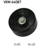 Rouleau de renvoi/guide, courroie à nervures en V SKF VKM 64087