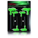 Set di chiavi per perni TORX TOPTUL 6pcs T10 T15 T20 T25 Lunghezza: 100mm T30 T40 150mm