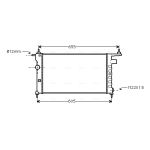 Motorradiateur  AVA COOLING OLA2183