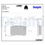Bromsbeläggssats DELPHI LP915, bak