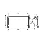 Condensator, airconditioning AVA COOLING HY5071D