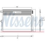 Condensatore, impianto di climatizzazione NISSENS 940411