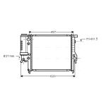 Radiador de motor AVA COOLING BW2137