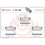 Bromsbeläggssats, skivbroms BREMBO P 56 029