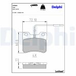 Bromsbeläggssats DELPHI LP563, fram