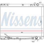Radiador, refrigeración de motor NISSENS 66671