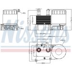 Enfriador de aceite, aceite del motor NISSENS 90706