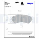Bromsbeläggssats DELPHI LP670, fram