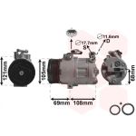 Kompressor för luftkonditionering VAN WEZEL 3700K358