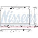 Radiador, refrigeración del motor NISSENS 681375