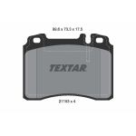 Kit de plaquettes de frein, frein à disque TEXTAR 2115307, Avant