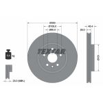 Disco de freno TEXTAR 92277205 frente, ventilado, altamente carbonizado, 1 pieza
