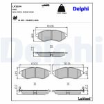 Bromsbeläggssats DELPHI LP3594, fram