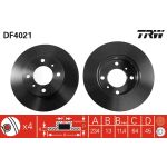 Disco de freno TRW DF4021 vorne, macizo, 1 Pieza