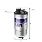 Filtro combustible UFI 24.391.00